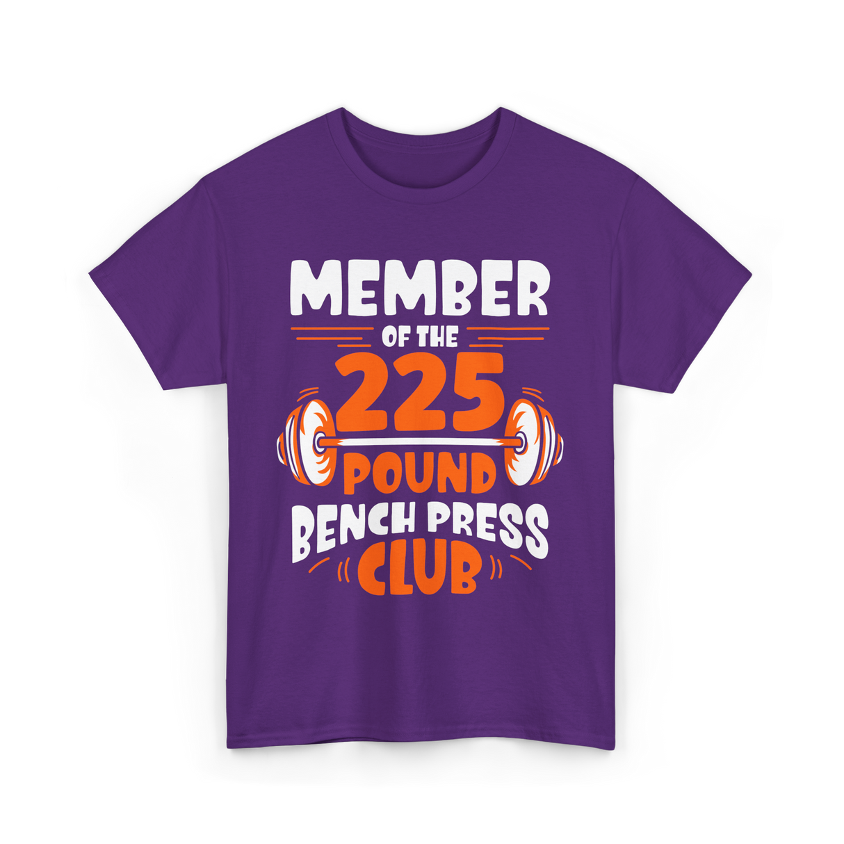 225 Pound Gym Strength T-Shirt - Purple