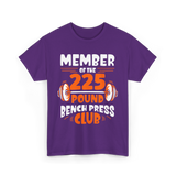 225 Pound Gym Strength T-Shirt - Purple