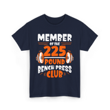 225 Pound Gym Strength T-Shirt - Navy