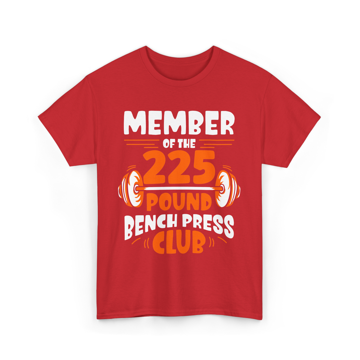 225 Pound Gym Strength T-Shirt - Red