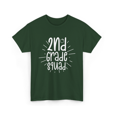 2nd Grade Squad School T-Shirt - Forest Green