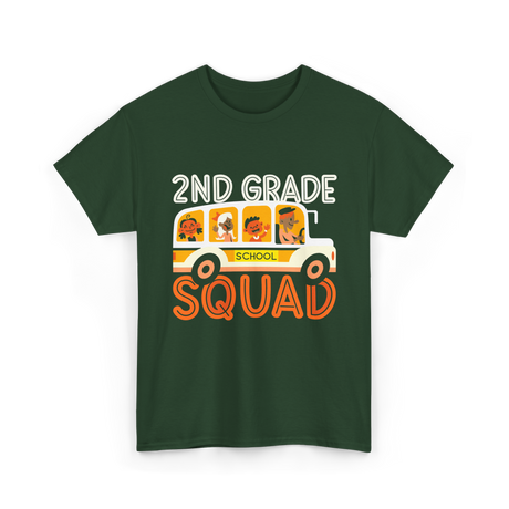 2nd Grade Squad School T-Shirt - Forest Green