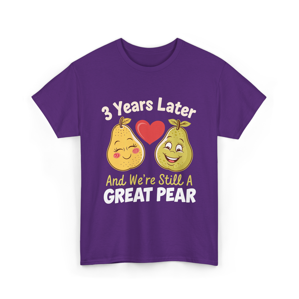 3 Years Later Great Pear Anniversary T-Shirt - Purple