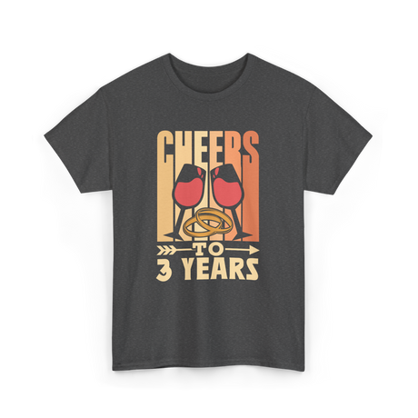 3 Years To Marriage Anniversary T-Shirt - Dark Heather