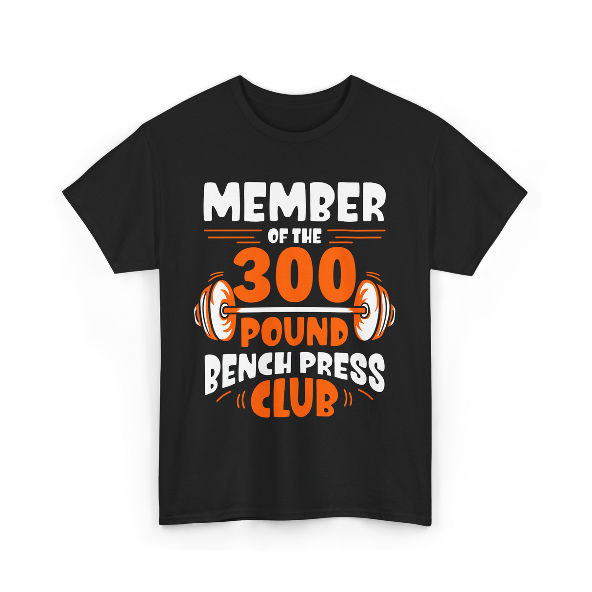 300 Pound Bench Press Powerlifting T-Shirt - Black