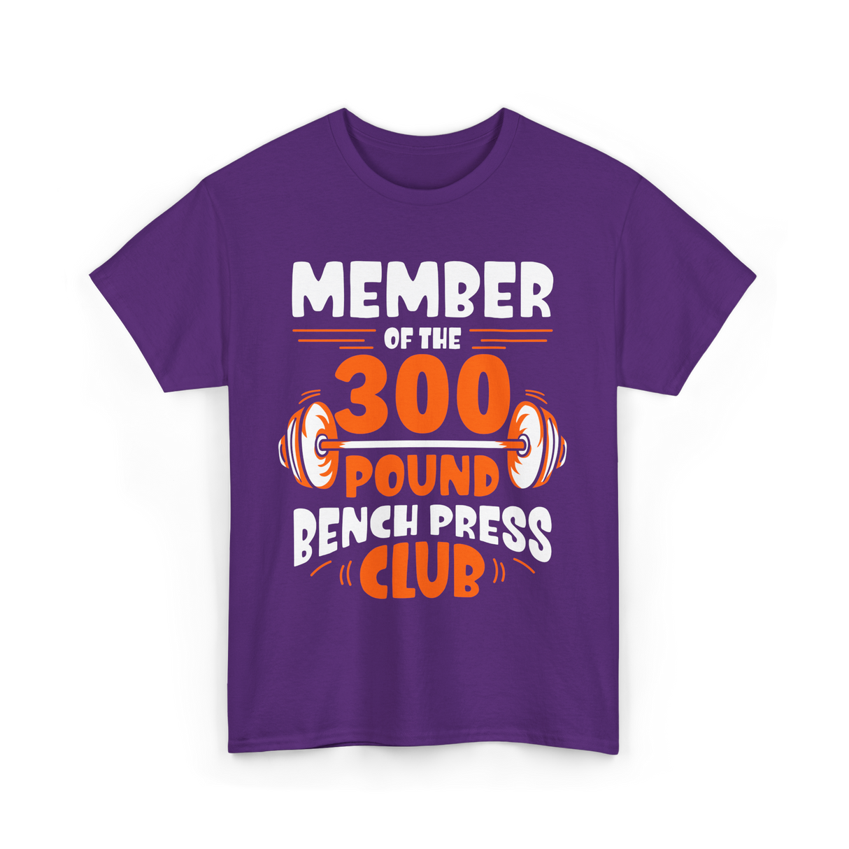 300 Pound Bench Press Powerlifting T-Shirt - Purple