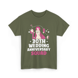 30th Wedding Anniversary Squad Anniversary T-Shirt - Military Green