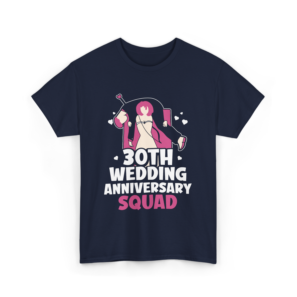 30th Wedding Anniversary Squad Anniversary T-Shirt - Navy