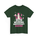 30th Wedding Anniversary Squad Anniversary T-Shirt - Forest Green