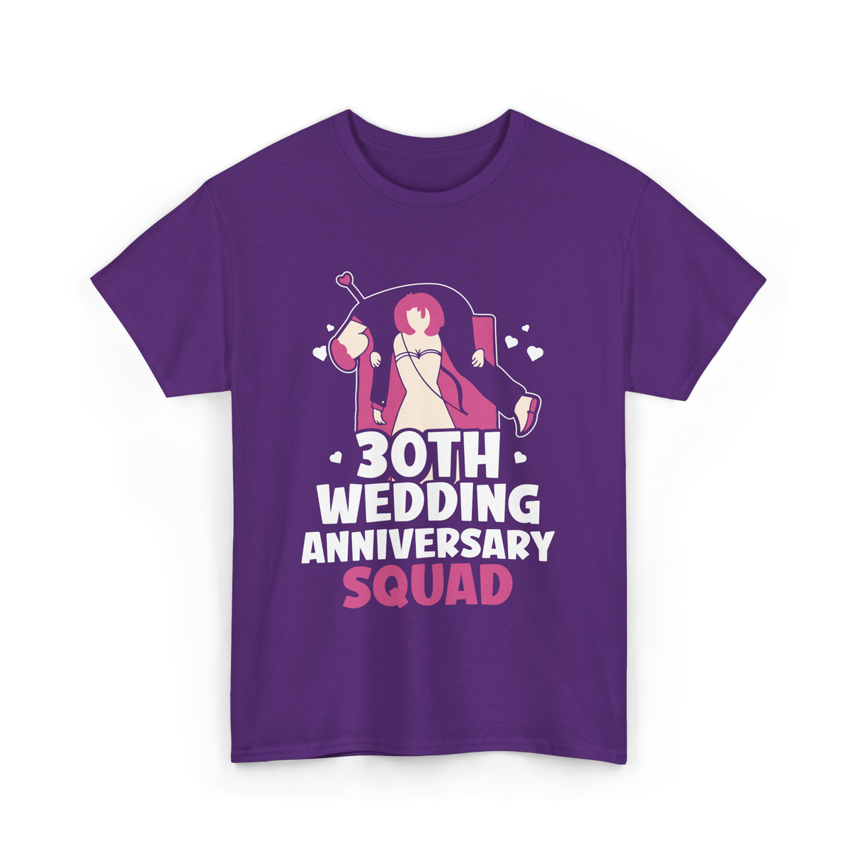 30th Wedding Anniversary Squad Anniversary T-Shirt - Purple