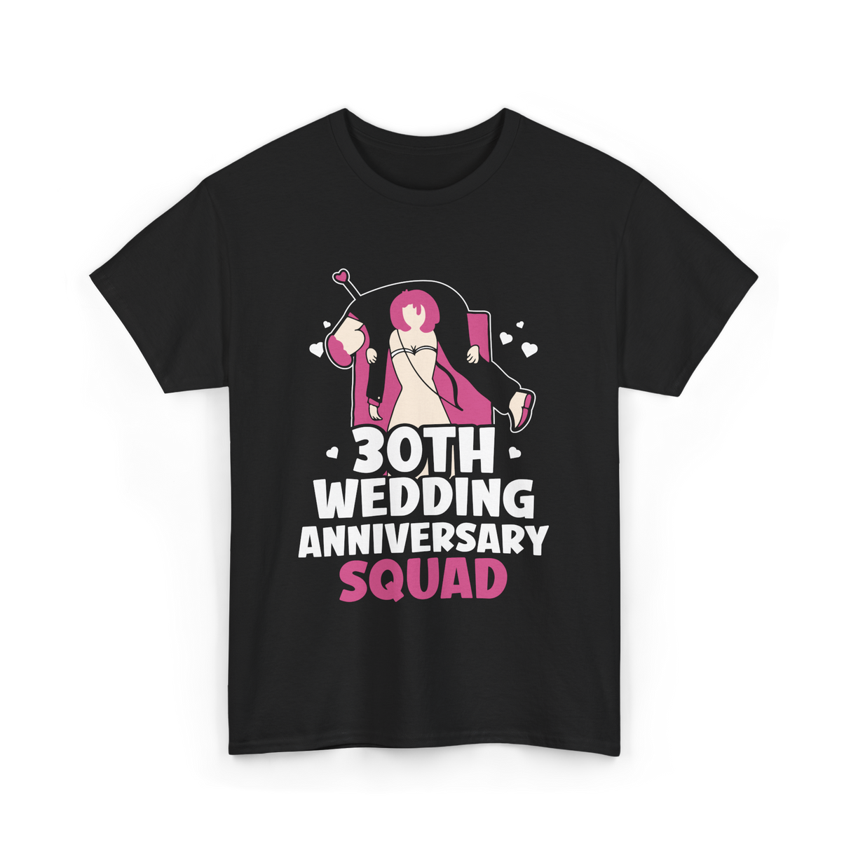 30th Wedding Anniversary Squad Anniversary T-Shirt - Black