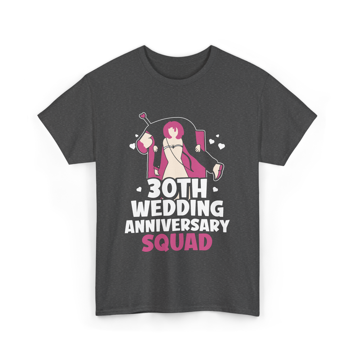 30th Wedding Anniversary Squad Anniversary T-Shirt - Dark Heather