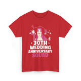 30th Wedding Anniversary Squad Anniversary T-Shirt - Red