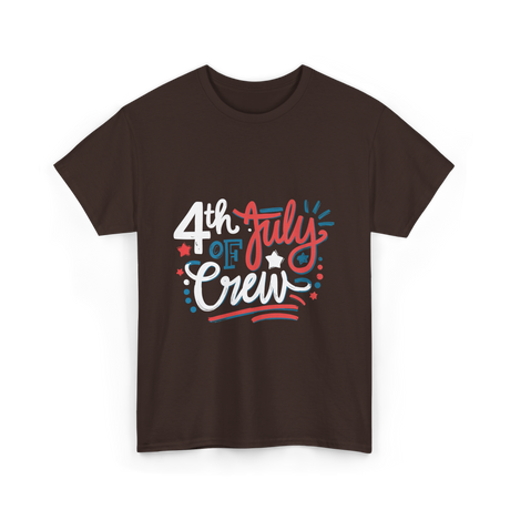 4th of July Crew Celebration T-Shirt - Dark Chocolate