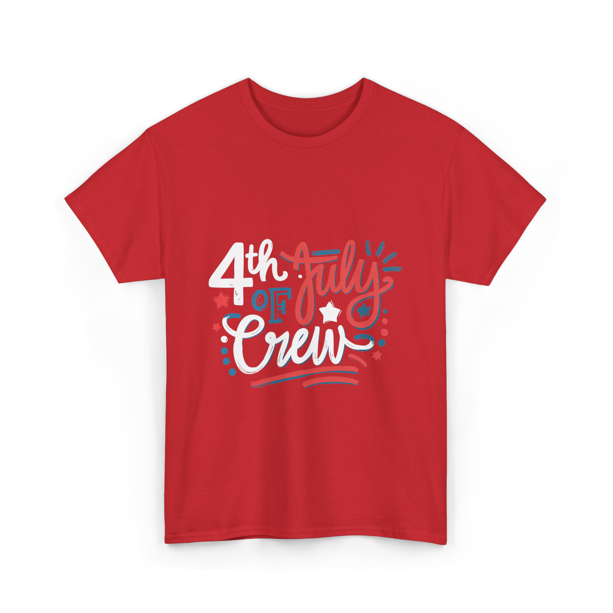 4th of July Crew Celebration T-Shirt - Red