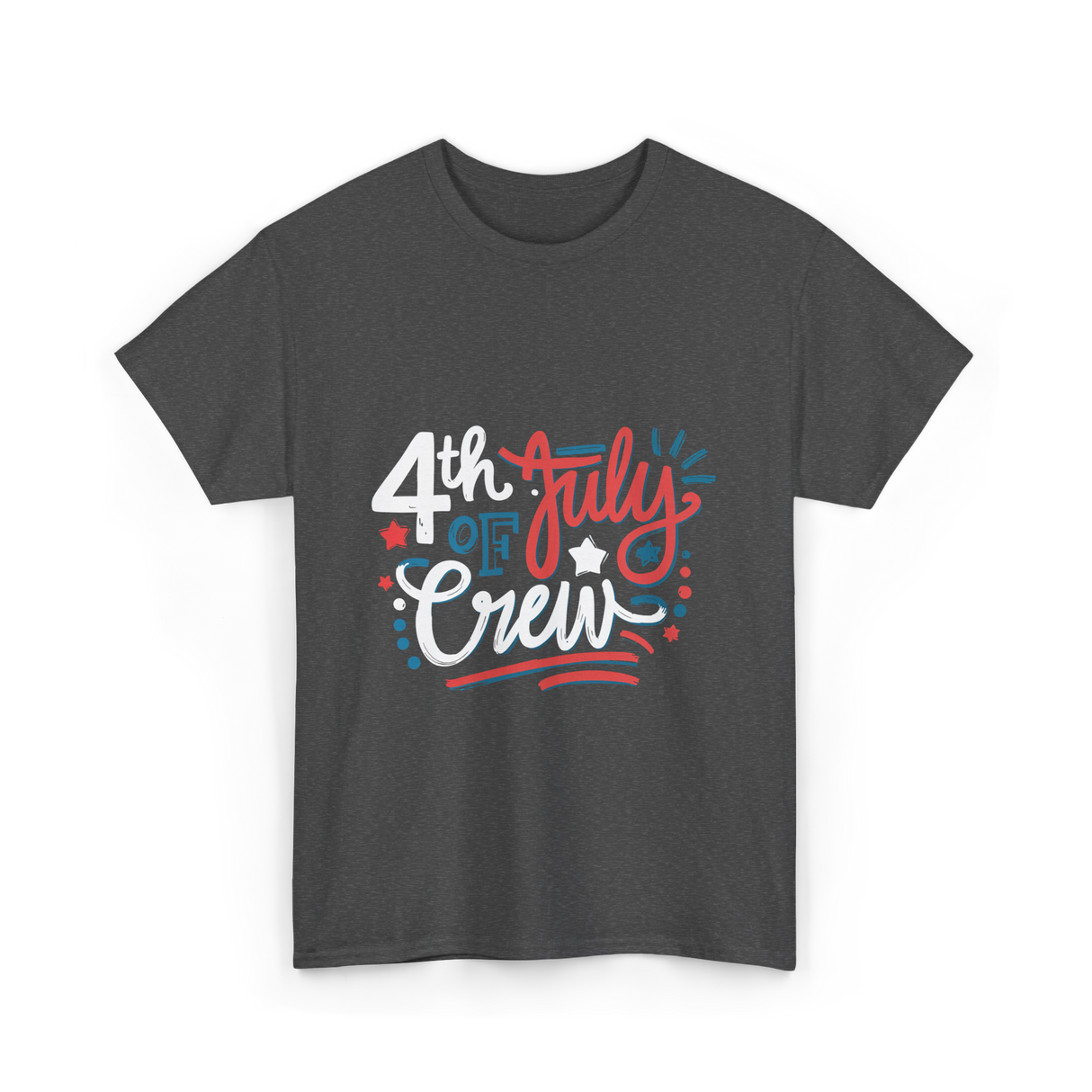 4th of July Crew Celebration T-Shirt - Dark Heather