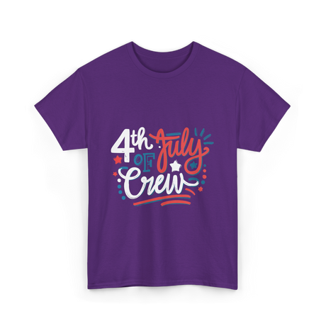 4th of July Crew Celebration T-Shirt - Purple