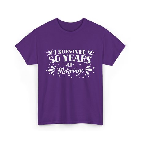 50 Years Marriage Anniversary T-Shirt - Purple