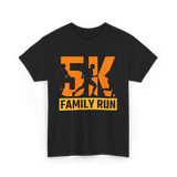 5K Family Run Race Runner T-Shirt - Black