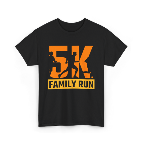 5K Family Run Race Runner T-Shirt - Black