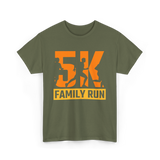 5K Family Run Race Runner T-Shirt - Military Green