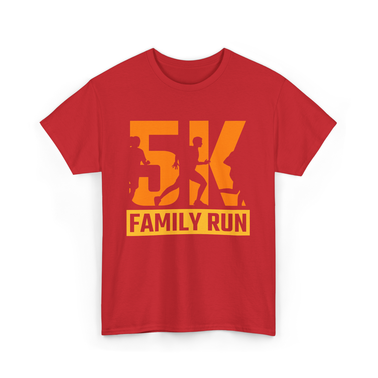 5K Family Run Race Runner T-Shirt - Red