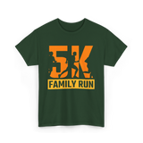 5K Family Run Race Runner T-Shirt - Forest Green