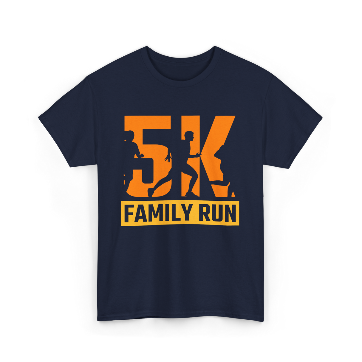 5K Family Run Race Runner T-Shirt - Navy