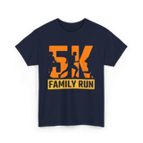 5K Family Run Race Runner T-Shirt - Navy