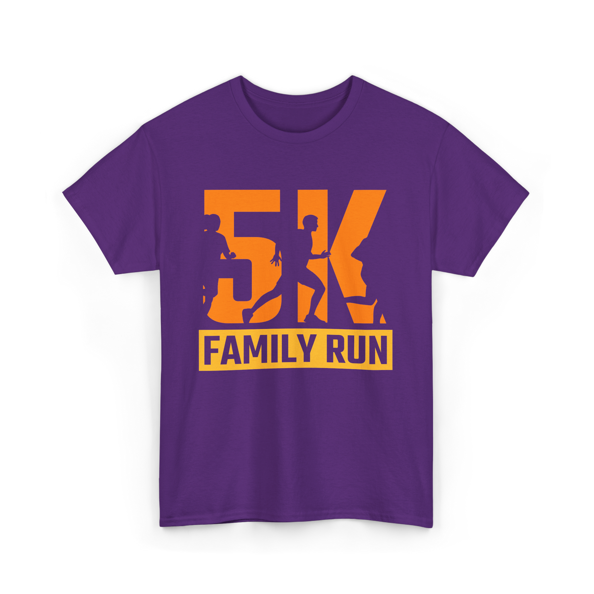 5K Family Run Race Runner T-Shirt - Purple