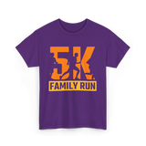 5K Family Run Race Runner T-Shirt - Purple