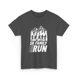 5K Family Run Running Runners T-Shirt - Dark Heather