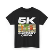 5K Support Crew Running T-Shirt - Black