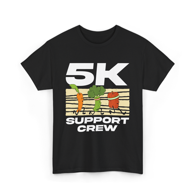 5K Support Crew Running T-Shirt - Black