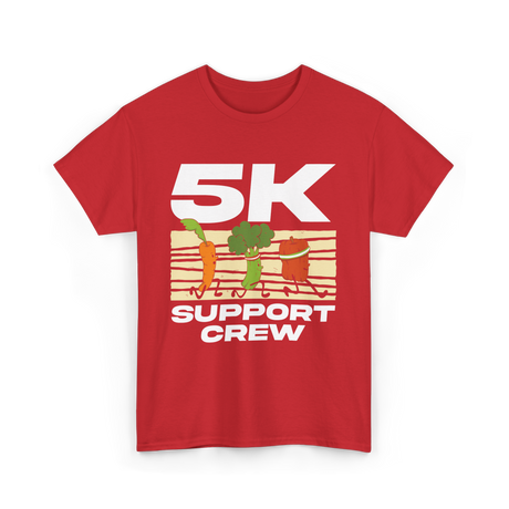 5K Support Crew Running T-Shirt - Red