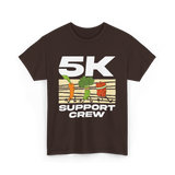 5K Support Crew Running T-Shirt - Dark Chocolate