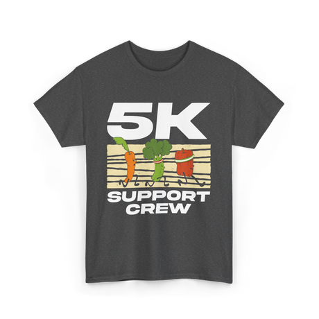 5K Support Crew Running T-Shirt - Dark Heather