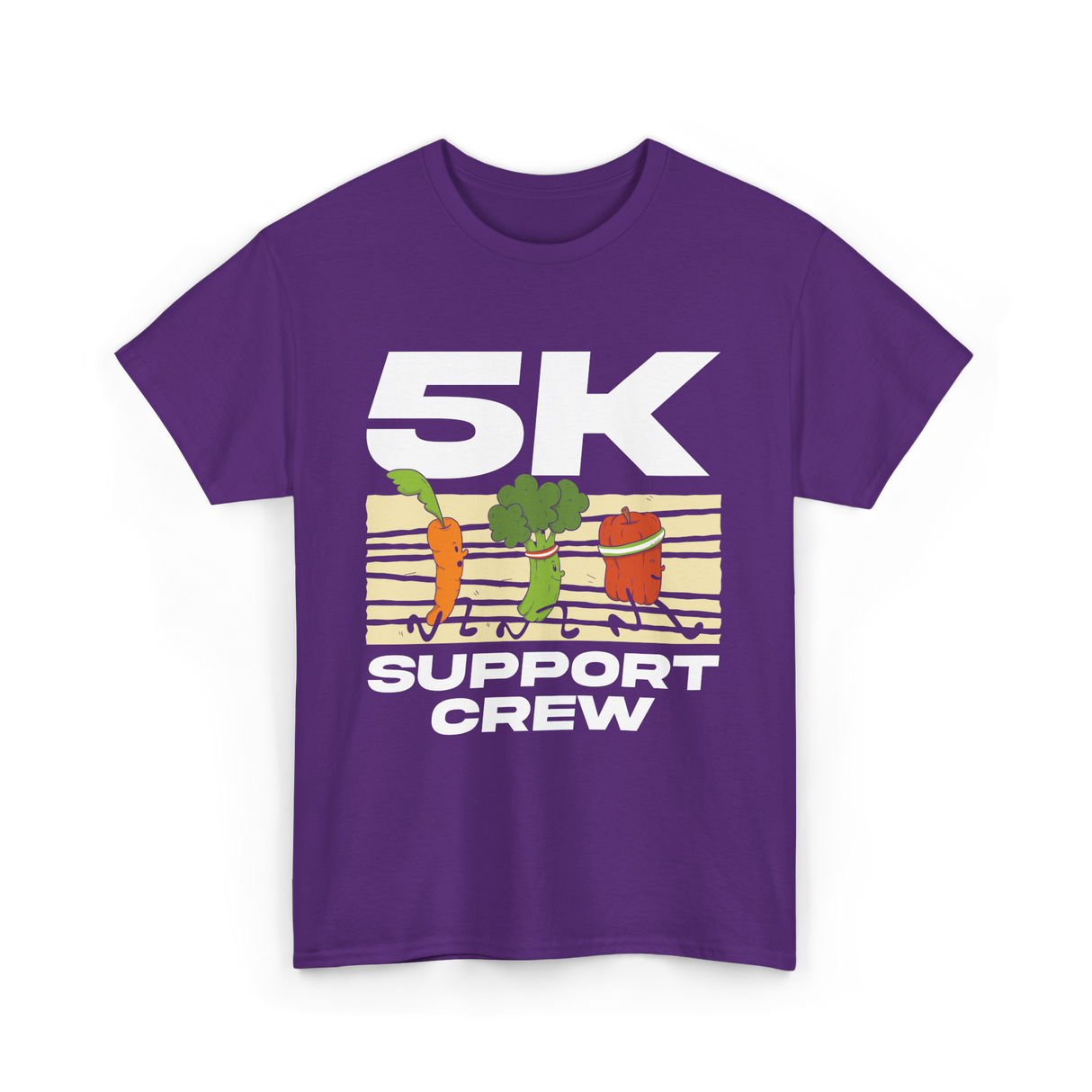 5K Support Crew Running T-Shirt - Purple