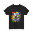 5th Birthday Colorful Splash Birthday T-Shirt - Black