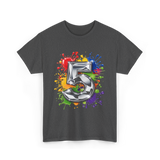 5th Birthday Colorful Splash Birthday T-Shirt - Dark Heather