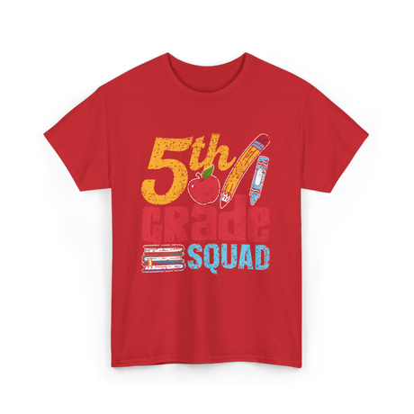 5th Grade Squad Kids T-Shirt - Red