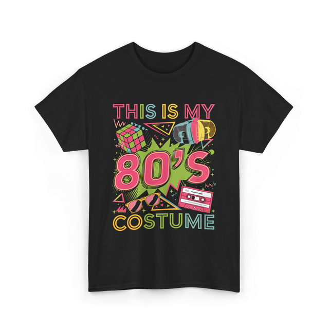 80s Costume 1980s Retro Party T-Shirt - Black