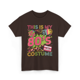 80s Costume 1980s Retro Party T-Shirt - Dark Chocolate