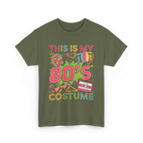 80s Costume 1980s Retro Party T-Shirt - Military Green