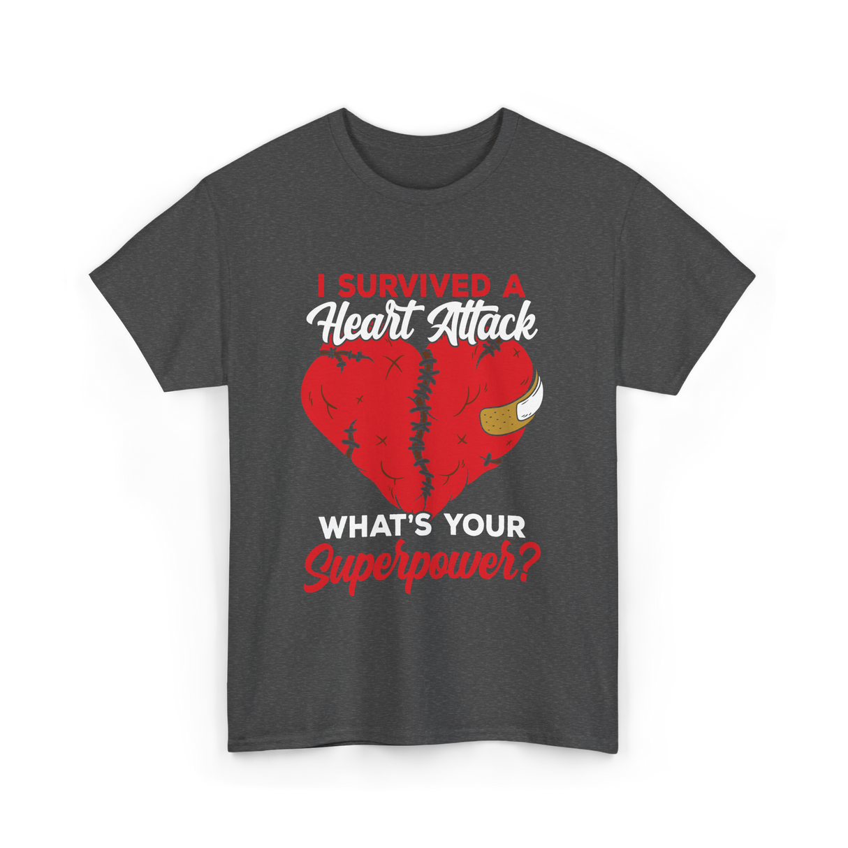 A Heart Attack Cardiac T-Shirt - Dark Heather