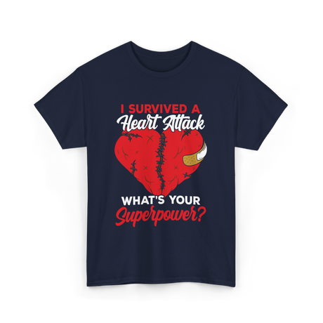 A Heart Attack Cardiac T-Shirt - Navy