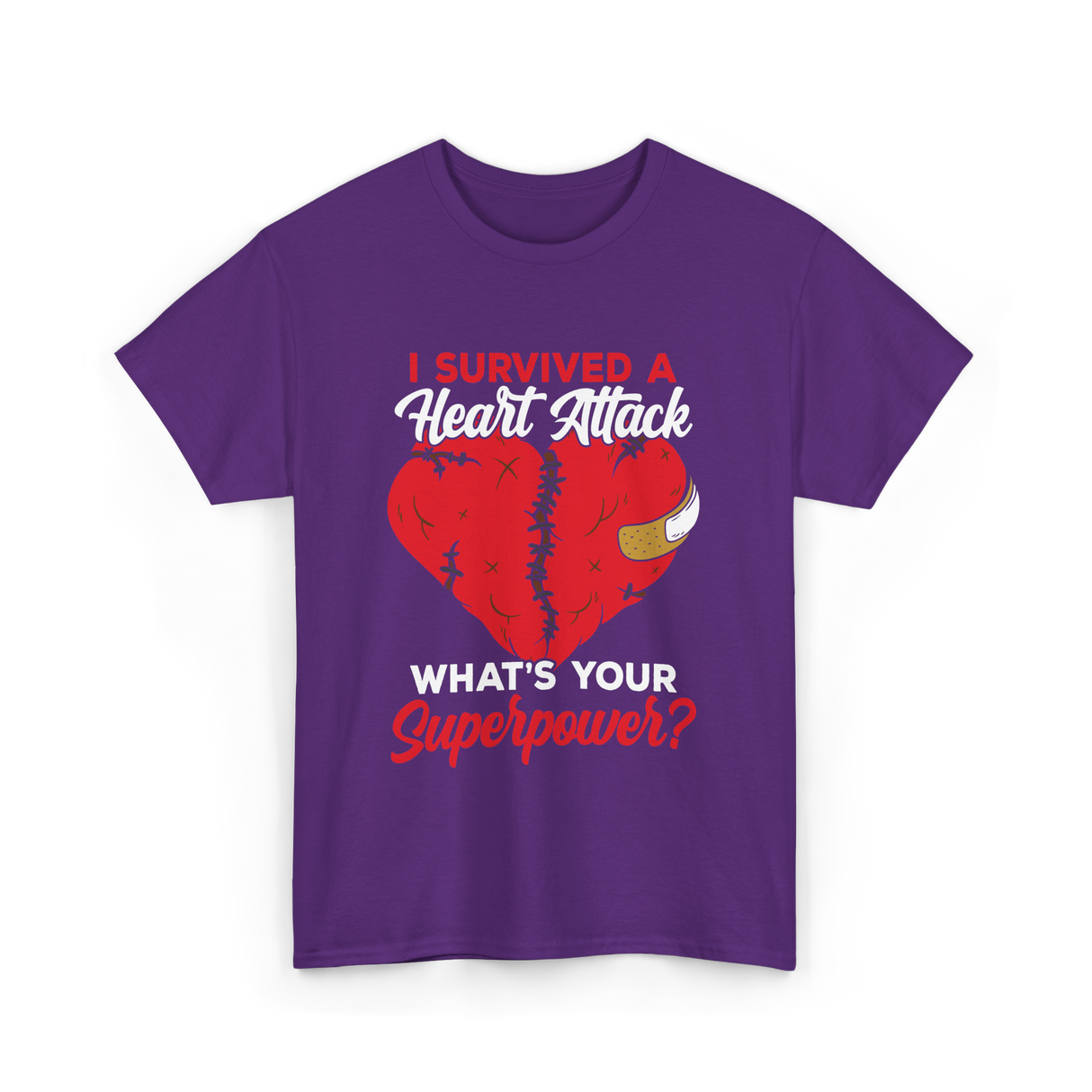 A Heart Attack Cardiac T-Shirt - Purple