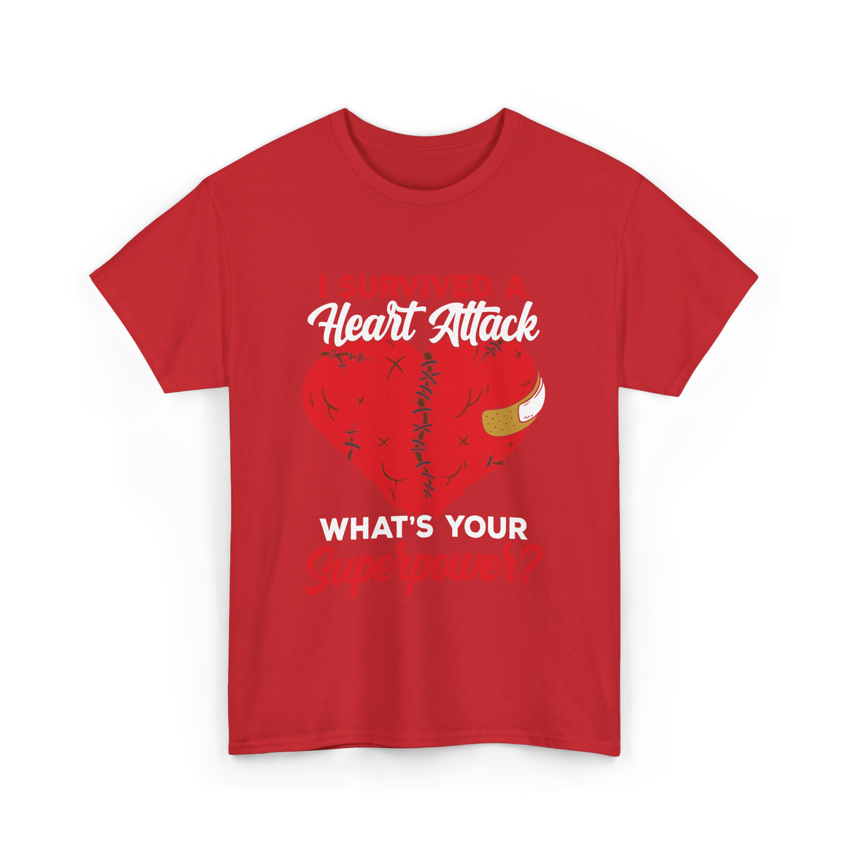 A Heart Attack Cardiac T-Shirt - Red