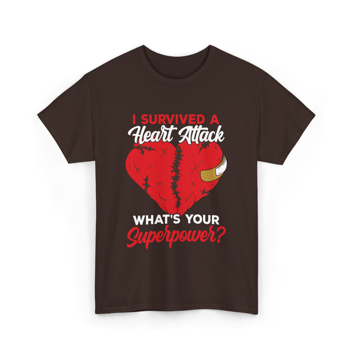 A Heart Attack Cardiac T-Shirt - Dark Chocolate