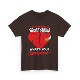 A Heart Attack Cardiac T-Shirt - Dark Chocolate